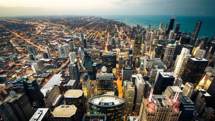 cityscape, Chicago, Skyscrapers HD Wallpaper Desktop Background