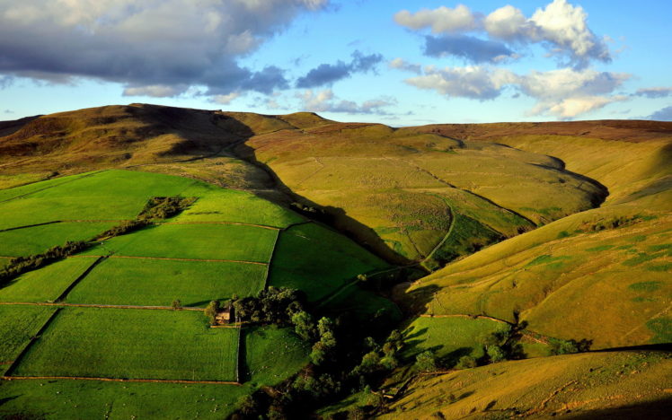 hills, Fields, View, From, The, Top, Landscape HD Wallpaper Desktop Background