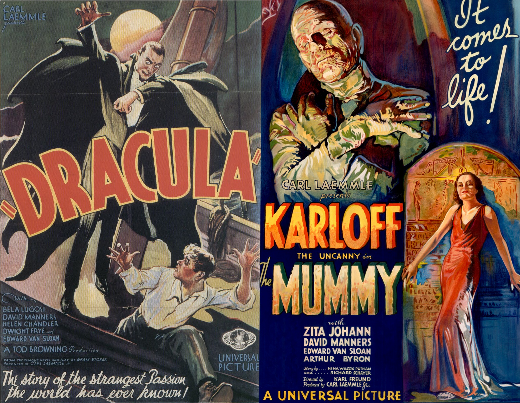 movie, Poster, Dracula, Mummy Wallpaper
