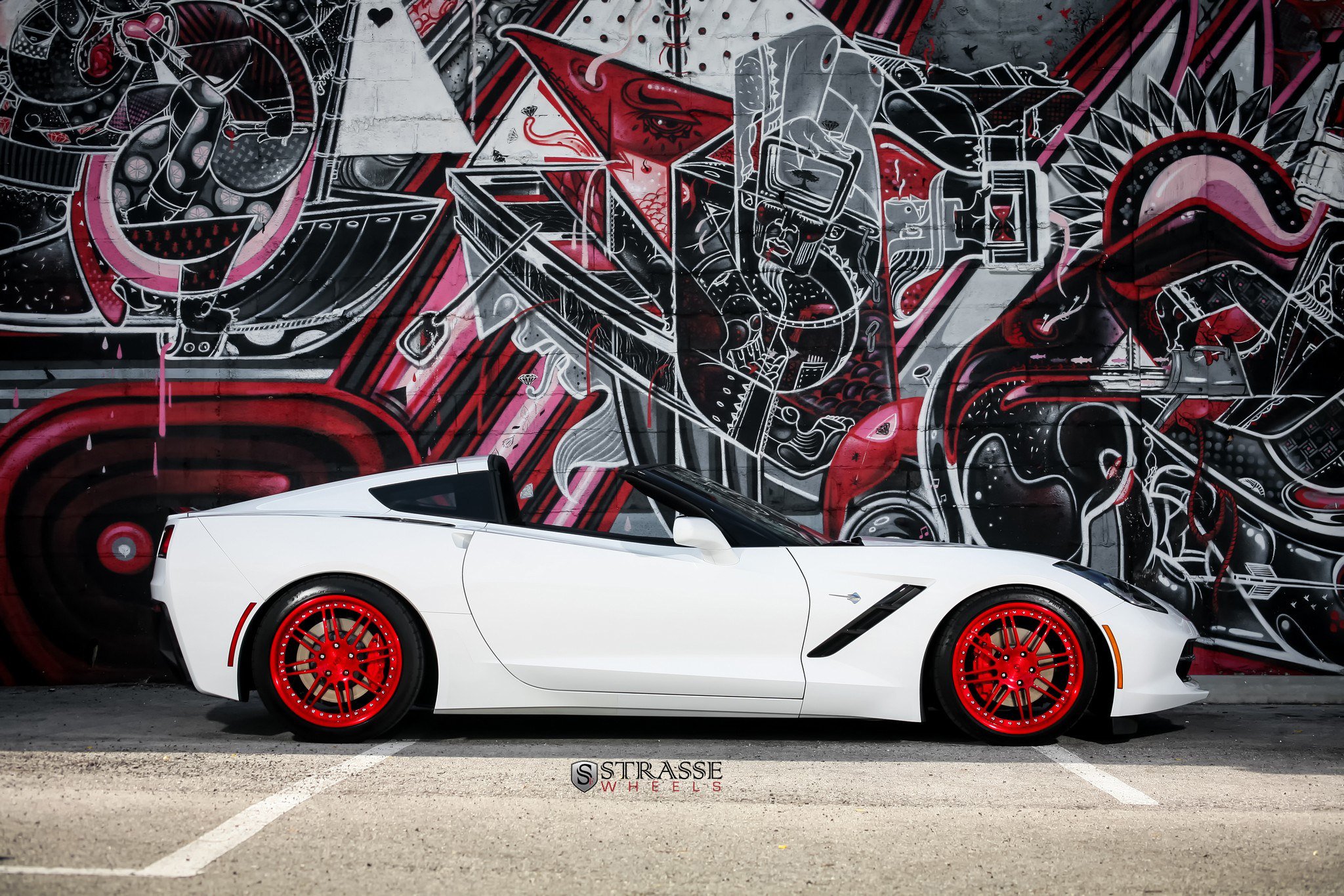 strasse, Wheels, Corvette c7, Stingray, Coupe, Cars Wallpaper