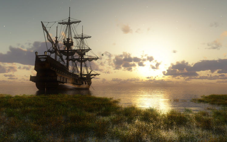 sailboat, Sunset, Sea, Bay HD Wallpaper Desktop Background