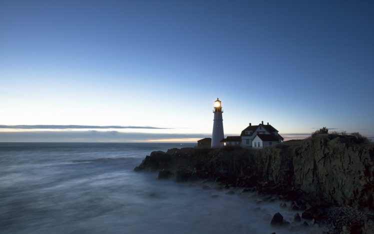 sea, Lighthouse, Landscape HD Wallpaper Desktop Background