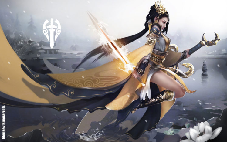 warriors, Swords, Games, Girls HD Wallpaper Desktop Background