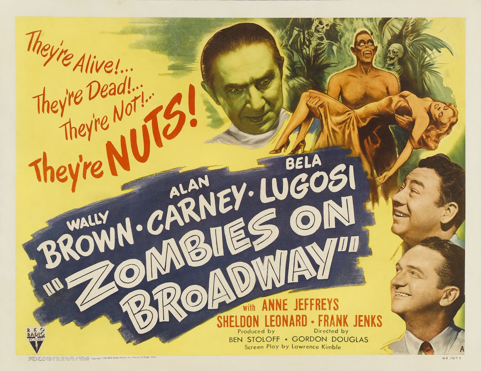 zombies, On, Broadway, Movie, Poster Wallpaper