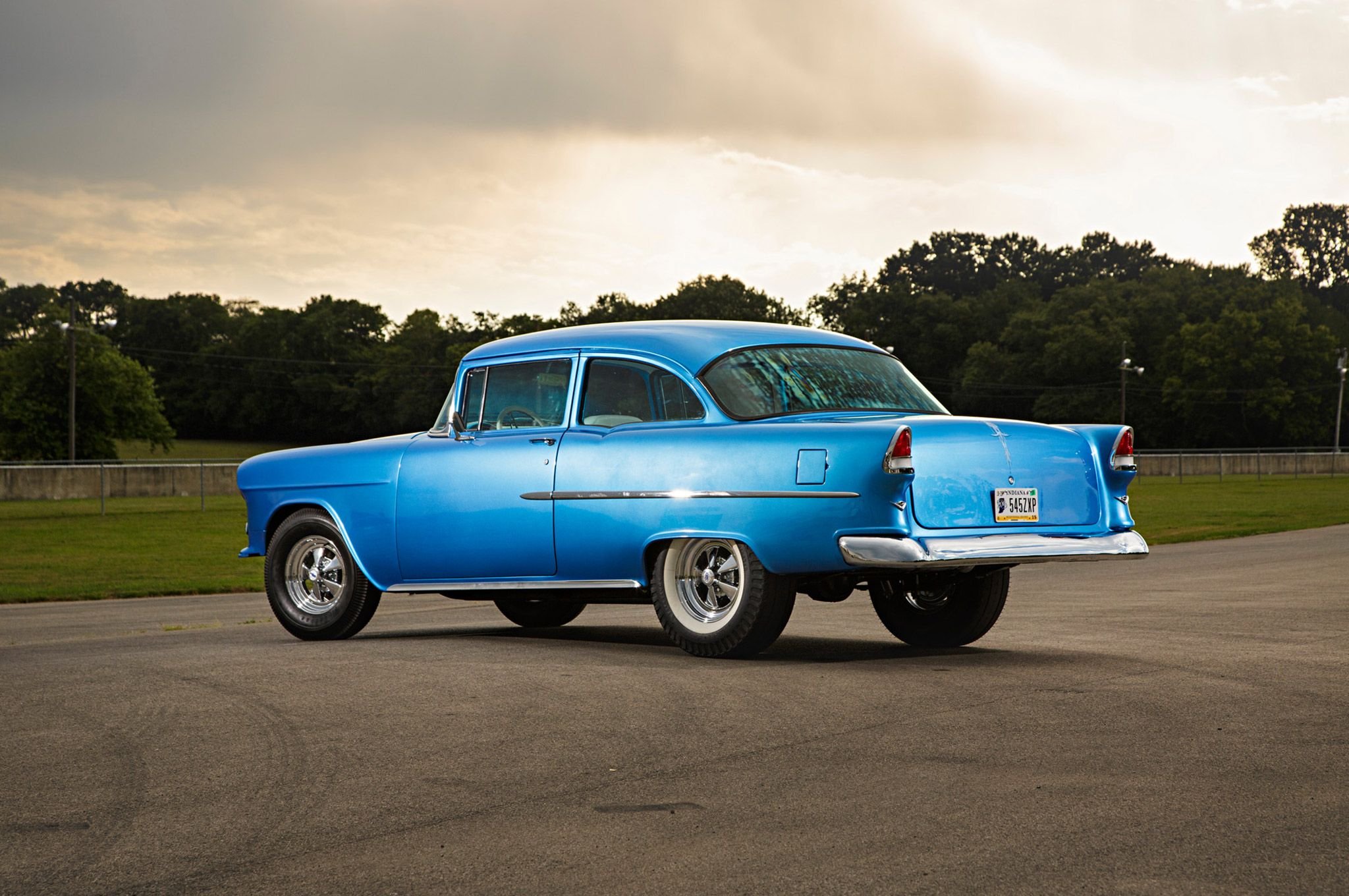 1955, Chevrolet, Sedan, Custom, Retro, Hot, Rod, Rods Wallpaper