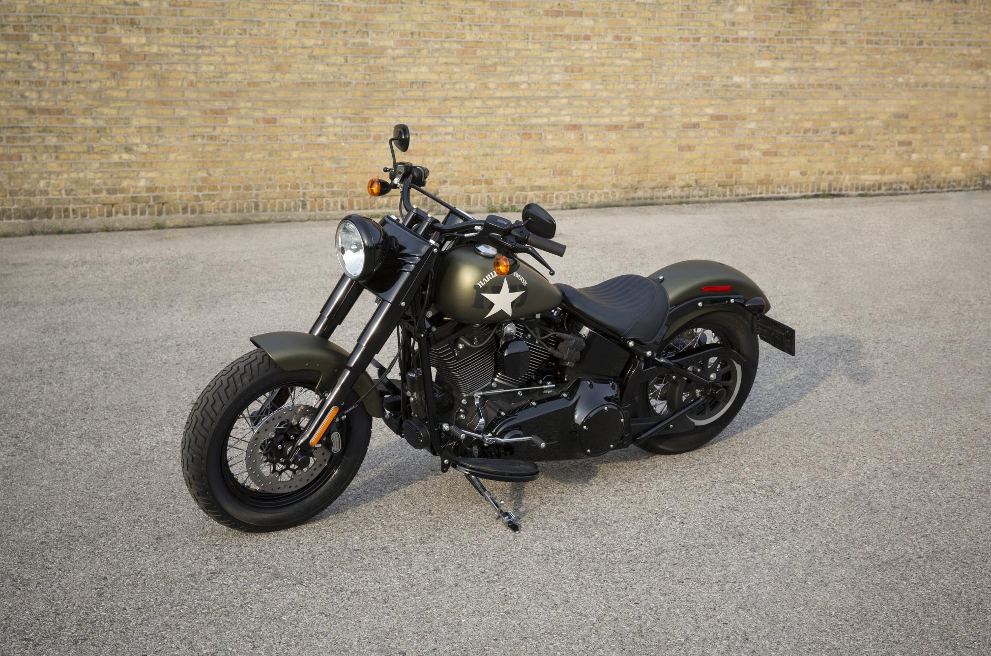 2016, Harley, Davidson, Softail, Slim, S, Fat, Custom, Motorbike, Bike, Motorcycle Wallpaper