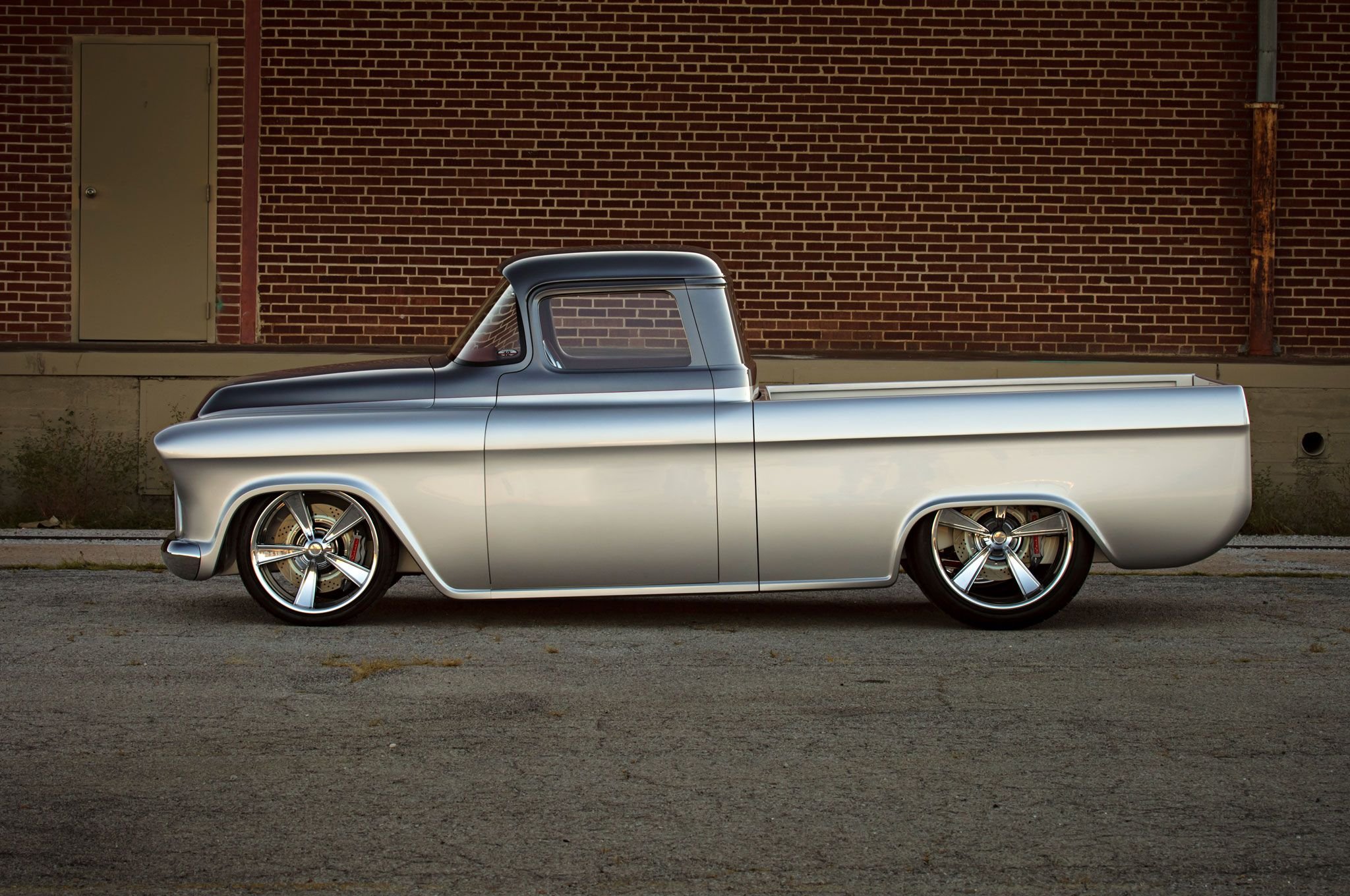 1957, Chevrolet, Chevy, Pickup, Cameo, Quiksilver, Custom, Street, Rodder, Hot, Low, Usa,  03 Wallpaper