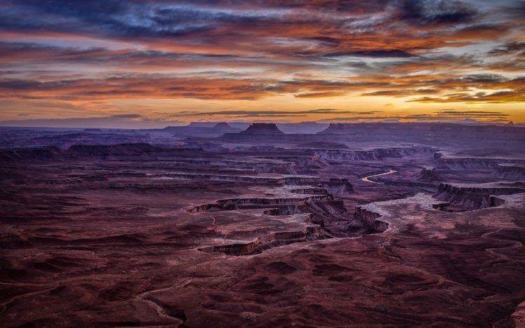 canyon, Usa, Sky, Valley, Sunset, Clouds HD Wallpaper Desktop Background