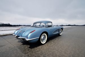 1958, Chevy, Chevrolet, Corvette,  c1 , 283 290, Hp, Fuel, Injection, Silver, Blue, Cars, Convertible, Classic