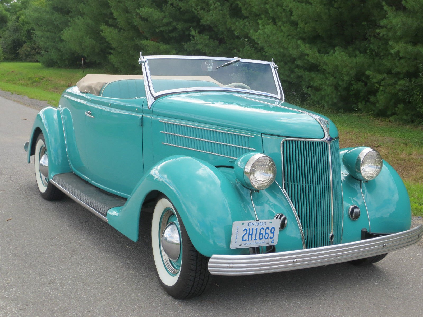 1936, Ford, Roadster, Convertible, Vintage Wallpaper