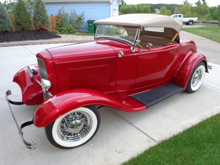 1932, Ford, Roadster, Cabriolet, Hot, Rod, Rods, Custom, Vintage HD Wallpaper Desktop Background