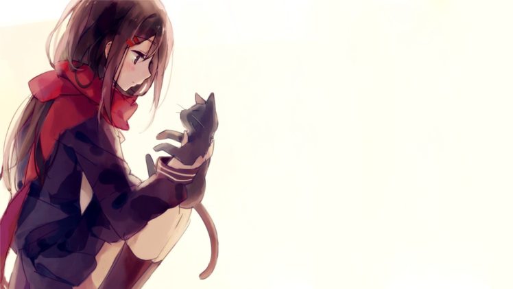kagerou, Project, Anime, Series, Girl, Cute, Cat HD Wallpaper Desktop Background