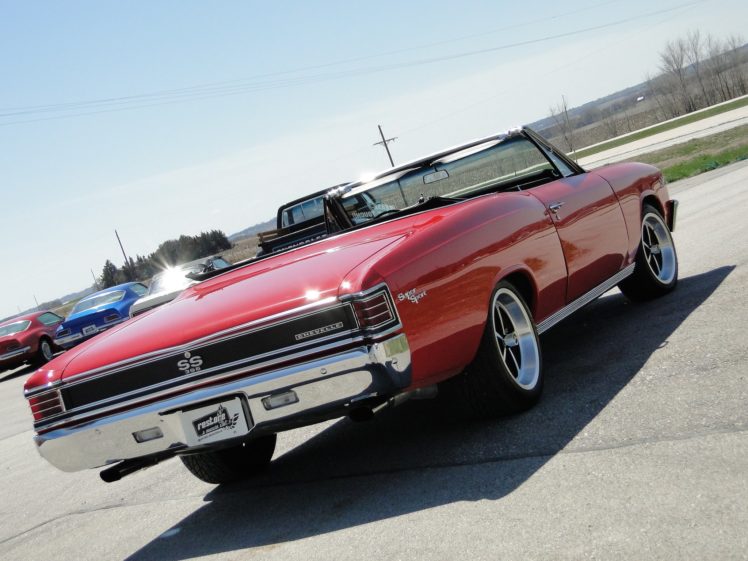 1967, Red, Chevelle, Chevy, Chevrolet, Convertible, Cars HD Wallpaper Desktop Background