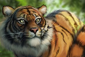 fantasy, Art, Artwork, Tiger, Predator, Carnivore, Cat