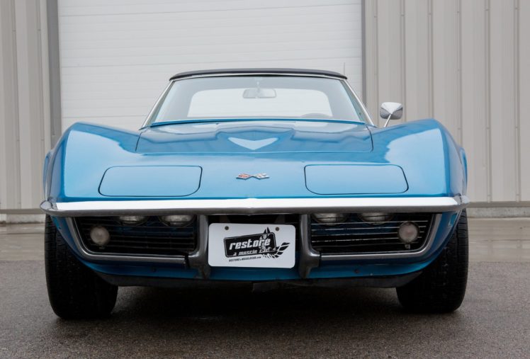 1968, Chevy, Chevrolet, Corvette,  c3 , Blue, Convertible, Cars HD Wallpaper Desktop Background