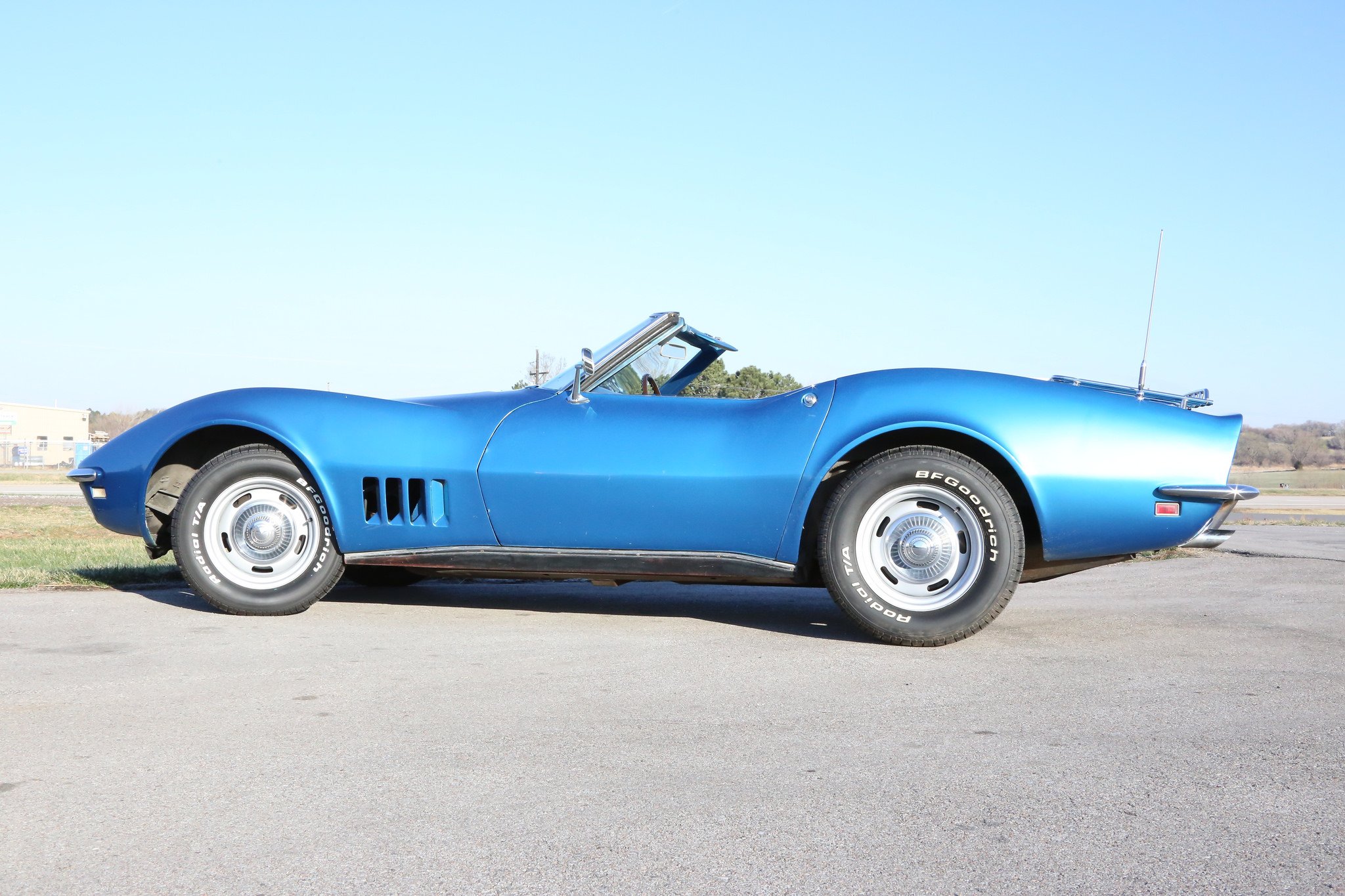 1968, Chevy, Chevrolet, Corvette,  c3 , Blue, Convertible, Cars Wallpaper