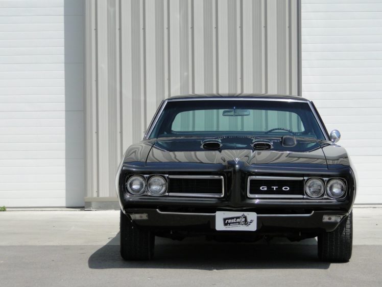 1968, Pontiac, Gto, Cars, Coupe, Black HD Wallpaper Desktop Background