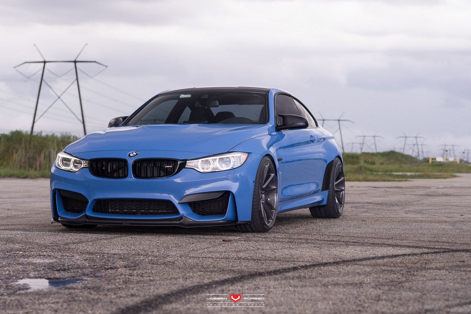 bmw m4, Coupe, Cars, Blue, Vossen, Wheels Wallpaper