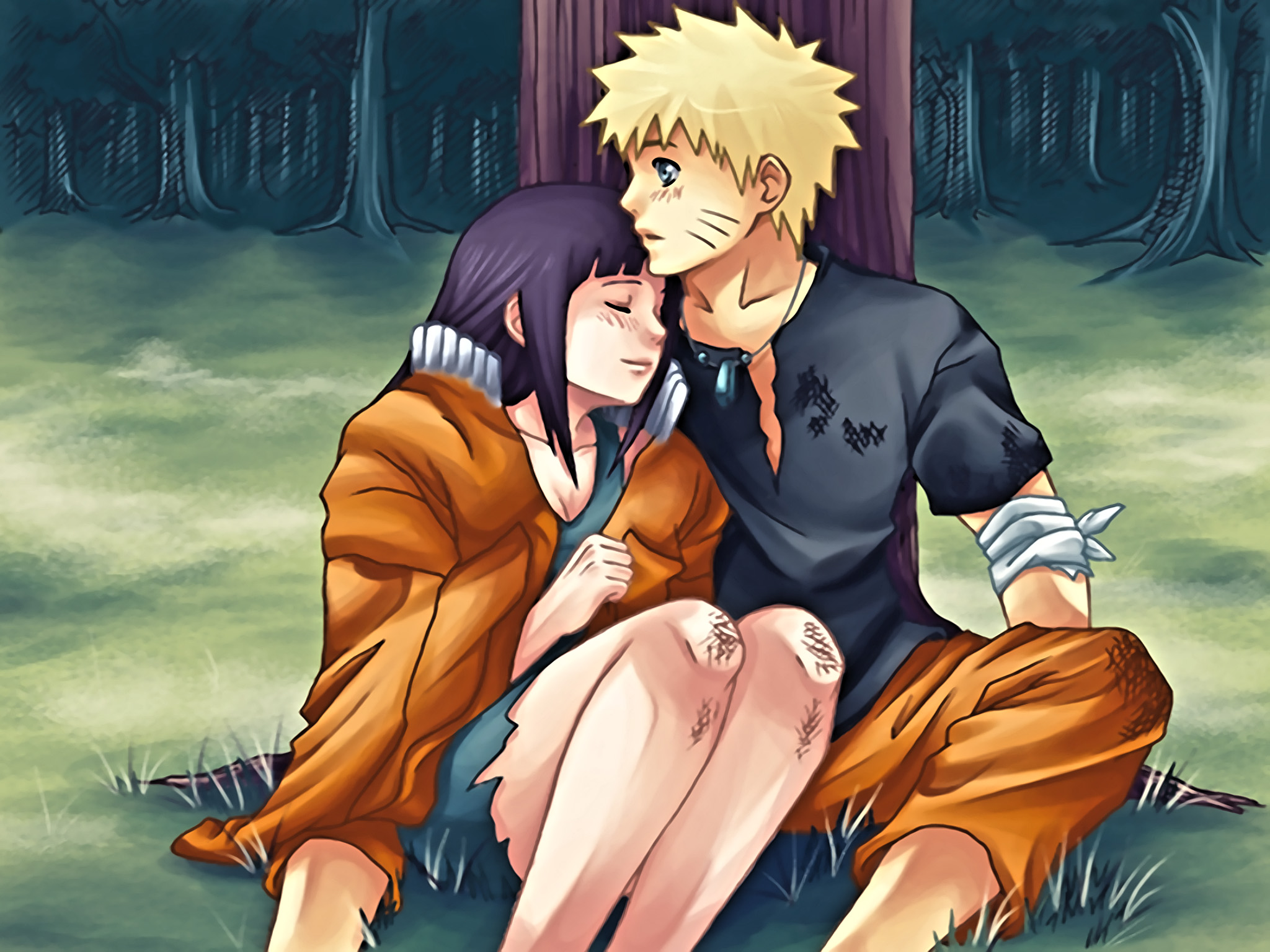 trees, Naruto, Shippuden, Hyuuga, Hinata, Naruto, Uzumaki Wallpaper