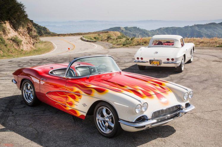 1961, Corvette, Chevy, Chevrolet, Convertible, Custom,  c1 , Cars HD Wallpaper Desktop Background
