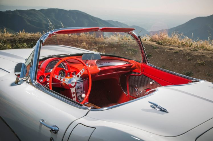 1961, Corvette, Chevy, Chevrolet, Convertible, White,  c1 , Cars HD Wallpaper Desktop Background