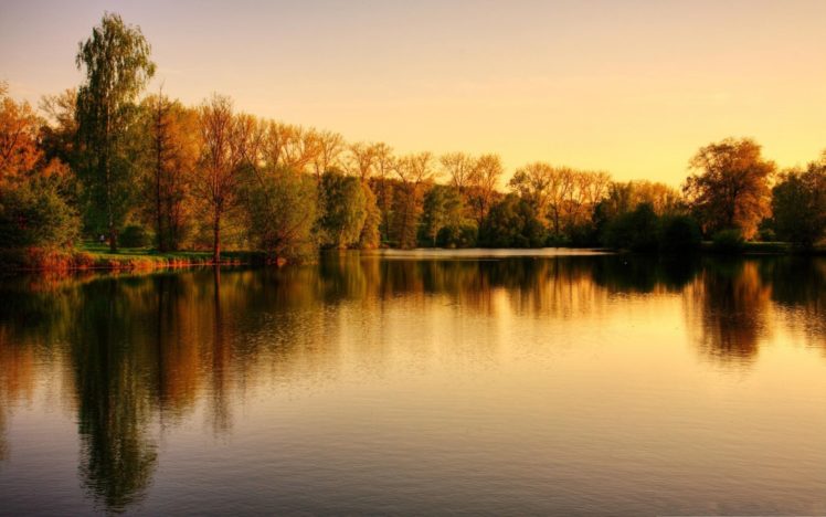 landscape, Sunset, Tree, Sun, Sky, Beauty, Lakebeautiful HD Wallpaper Desktop Background