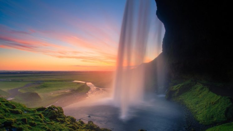 amazing, Beautiful, Landscape, Nature, Sky, Clouds, Sunset, Waterfall HD Wallpaper Desktop Background
