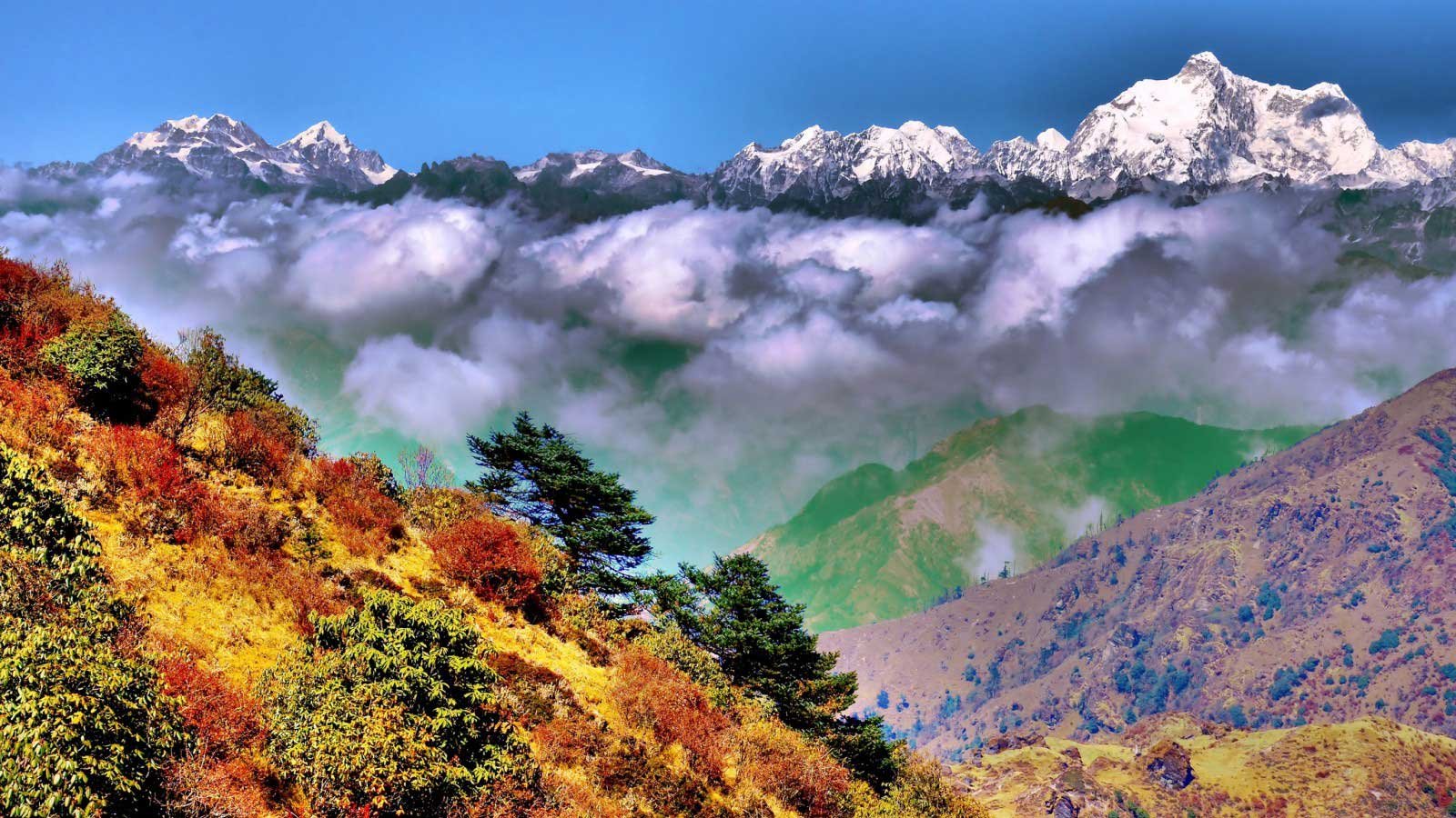 amazing, Beautiful, Landscape, Nature, Sky, Clouds, Mountain, Tree Wallpaper