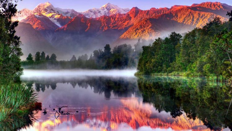 amazing, Beautiful, Landscape, Nature, Sky, Clouds, Tree, Lake, Forest, Fog, Mountain HD Wallpaper Desktop Background