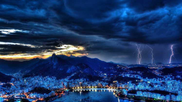 amazing, Beautiful, Landscape, Nature, Sky, Clouds, Sun, Lightning, City HD Wallpaper Desktop Background