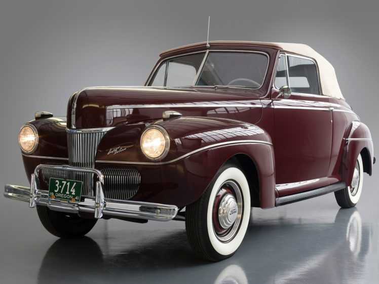 1941, Ford v8, Super, Deluxe, Convertible, Coupe, Cars, Classic HD Wallpaper Desktop Background