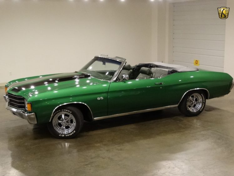 1972, Chevrolet, Chevy, Chevelle, Convertible, Green, Classic, Cars HD Wallpaper Desktop Background