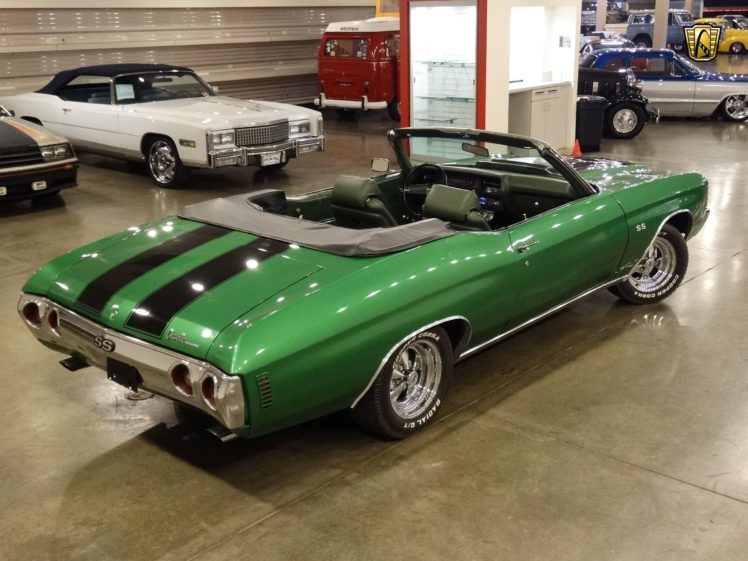 1972, Chevrolet, Chevy, Chevelle, Convertible, Green, Classic, Cars HD Wallpaper Desktop Background