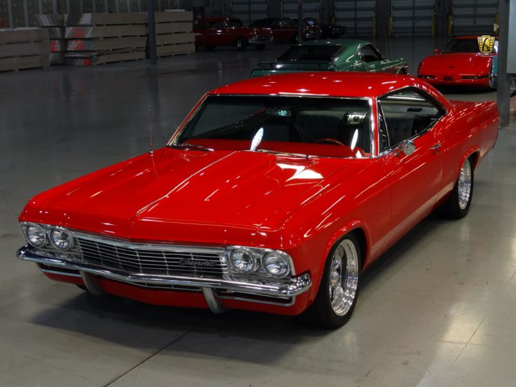 1965, Chevrolet, Chevy, Red, Impala, Classic, Cars HD Wallpaper Desktop Background