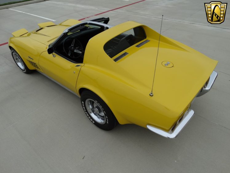 1972, Chevrolet, Chevy, Corvette, Stingray, Yellow, Coupe, Classic, Cars HD Wallpaper Desktop Background