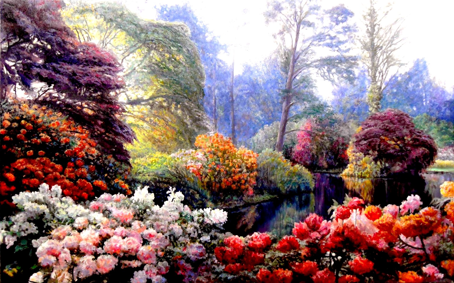 spring, Colors, Art, Painting, Flower Wallpapers HD / Desktop and