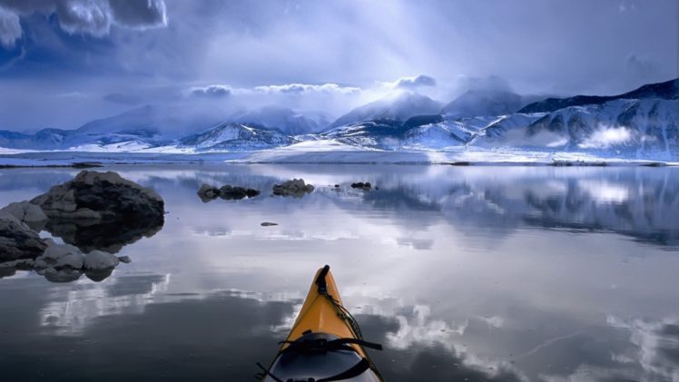 nature, Landscape, Beauty, Beautiful, Sky, Mountain, Boat, River HD Wallpaper Desktop Background