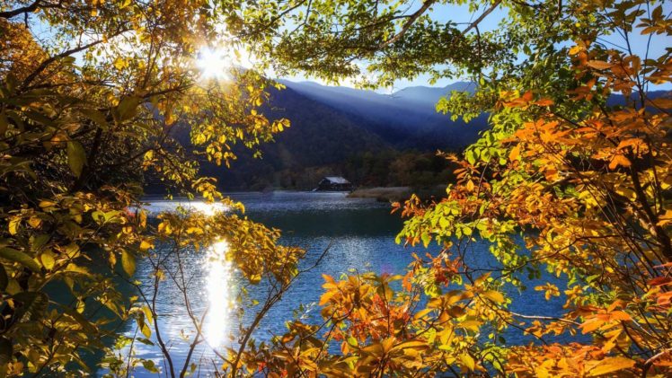 nature, Landscape, Beauty, Beautiful, Sky, Mountain, Lake, House, Autumn HD Wallpaper Desktop Background