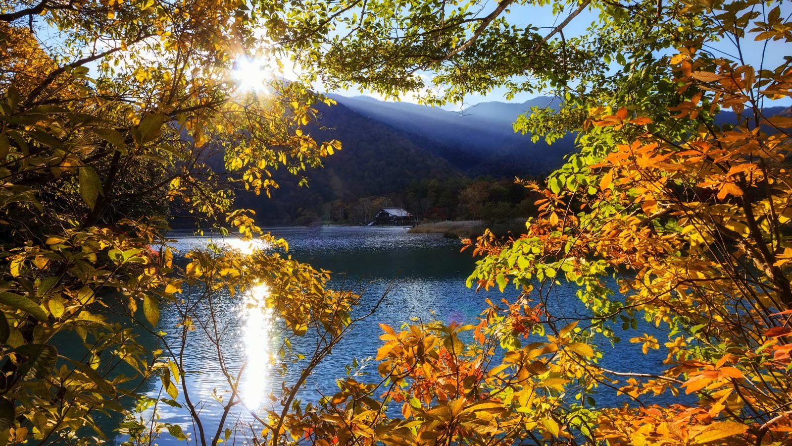 nature, Landscape, Beauty, Beautiful, Sky, Mountain, Lake, House, Autumn Wallpaper
