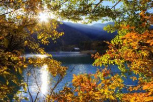 nature, Landscape, Beauty, Beautiful, Sky, Mountain, Lake, House, Autumn