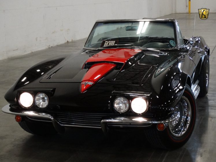 1964,  c2 , Black, Tribute, Chevrolet, Chevy, Corvette, Convertible, Cars HD Wallpaper Desktop Background