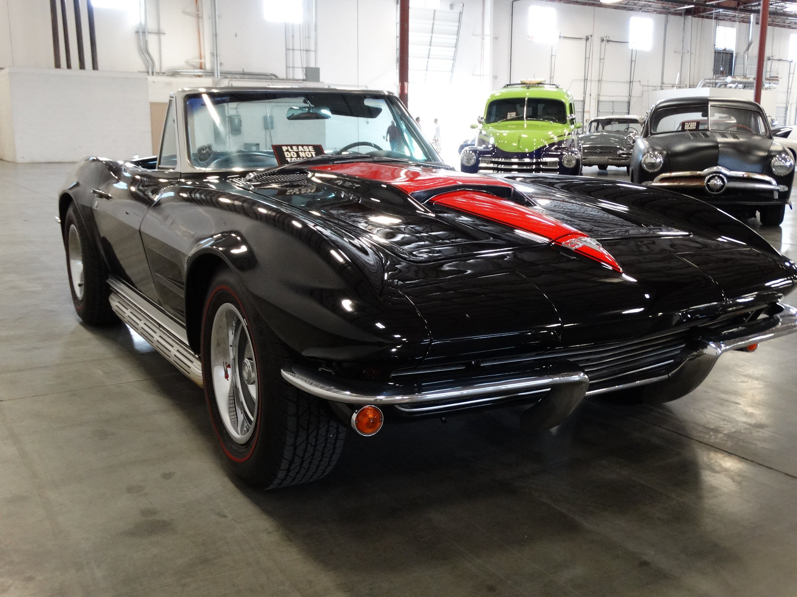 1964,  c2 , Black, Tribute, Chevrolet, Chevy, Corvette, Convertible, Cars Wallpaper
