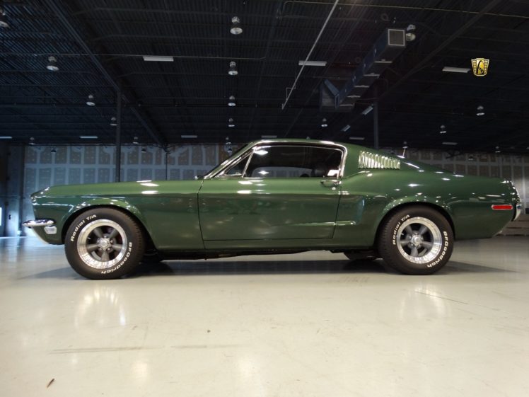 1968, Ford, Mustang, Bullitt, 390, Fastback, Green, Cars, Classic ...
