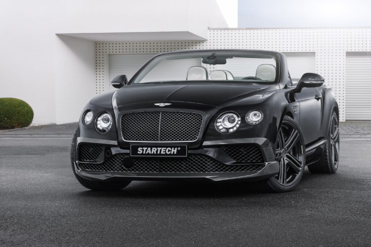 startech, Bentley, Continental gt, Convertible, Black, Cars, Modified, 2015 HD Wallpaper Desktop Background