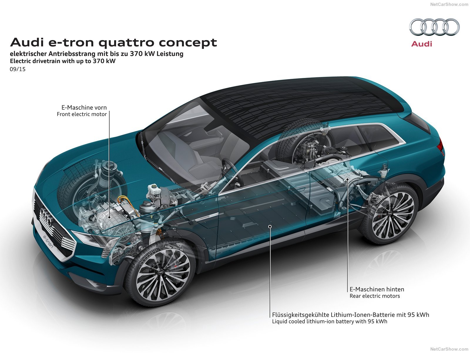 audi, E tron, Quattro, Concept, Cars, 2015, Cutaway Wallpaper