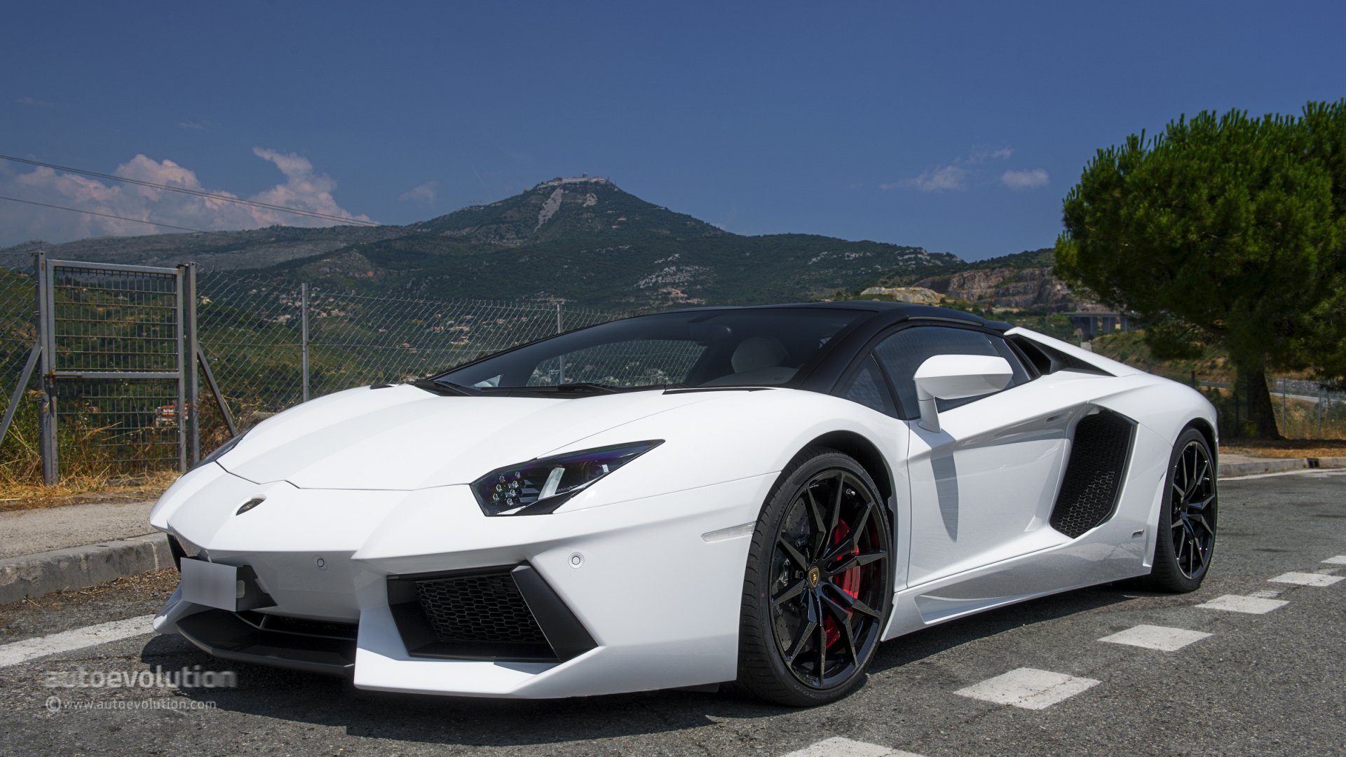 2014, Lamborghini, Aventador, Roadster, Cars, Supercars, White Wallpaper
