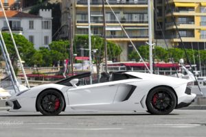 2014, Lamborghini, Aventador, Roadster, Cars, Supercars, White