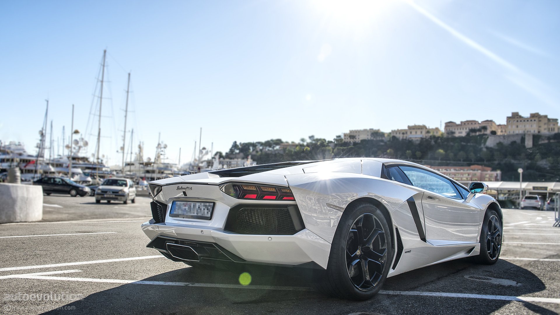 lamborghini, Aventador, Coupe, Cars, Supercars, White Wallpaper