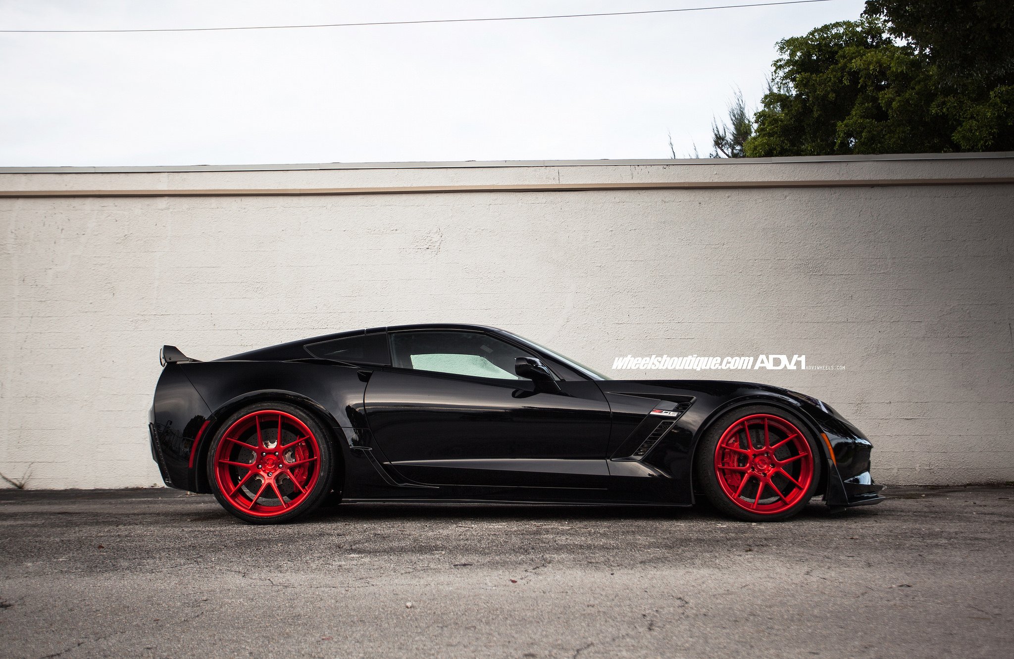 chevy, Chevrolet, Corvette, Coupe, Z07, Adv1, Wheels, Cars, Black Wallpaper