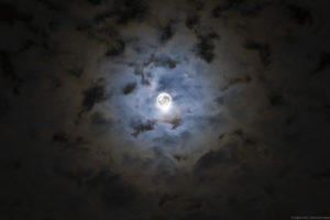moon, Sky, Night, Clouds